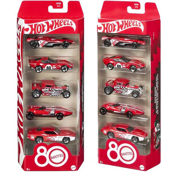 Set Hot Wheels Edição Comemorativa 80 Anos Mattel 1:64 Jgk08
