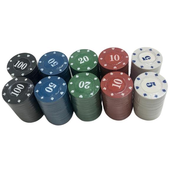 Imagem de Set jogo completo de poker Texas Hold'em com cartas, 200 fichas, deller, Small blind e Big Blind