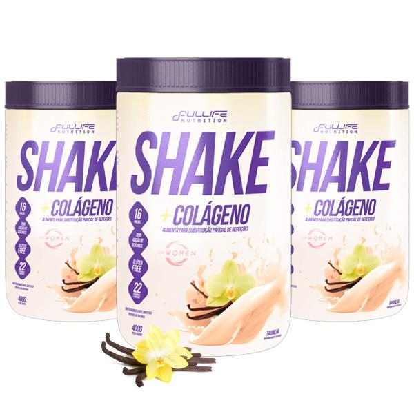 Imagem de  Shake Com Colágeno Zero Açúcar Sem Glúten Kit 3 Unidades