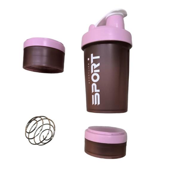 Shakeira Squeeze Academia 500ML com 2 compartimentos de armazenamentos - K Magazine Store Imagem de Shakeira Squeeze Academia 500ML com 2 compartimentos de armazenamentos