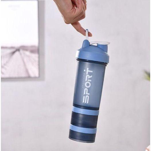 Shakeira Squeeze Academia 500ML com 2 compartimentos de armazenamentos - K Magazine Store Imagem de Shakeira Squeeze Academia 500ML com 2 compartimentos de armazenamentos