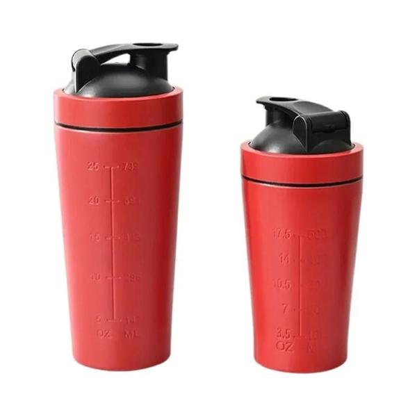 Imagem de Shaker de Proteína 500ML/750ML em Aço Inoxidável - À Prova de Vazamento