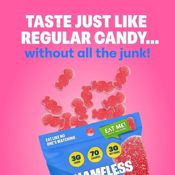 Shameless Snacks Red Raspberry Sour Scouts Goma framboesa Vermelha Imagem de Shameless Snacks Red Raspberry Sour Scouts Goma framboesa Vermelha