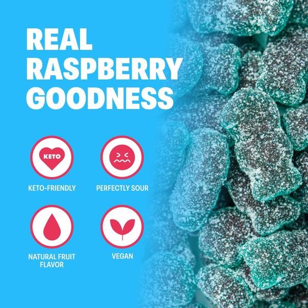 Imagem de Shameless Snacks Super Sour Blue Raspberry Goma Framboesa