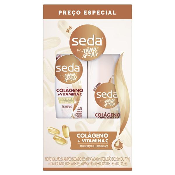 Imagem de Shampoo 300ml e Condicionador 190ml Seda Colágeno e Vitamina C by Niina Secrets