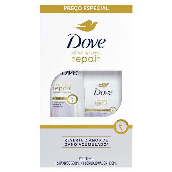 Imagem de Shampoo 350ml e Condicionador 150ml Dove Bond Intense Repair