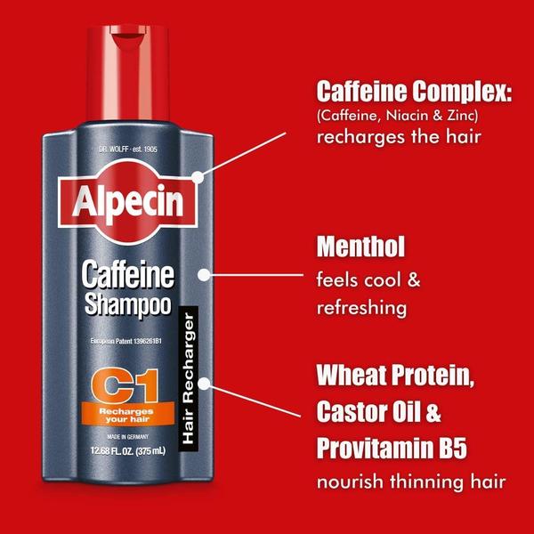 Imagem de Shampoo Alpecin C1 Caffeine para o crescimento natural do cabelo masculino 25