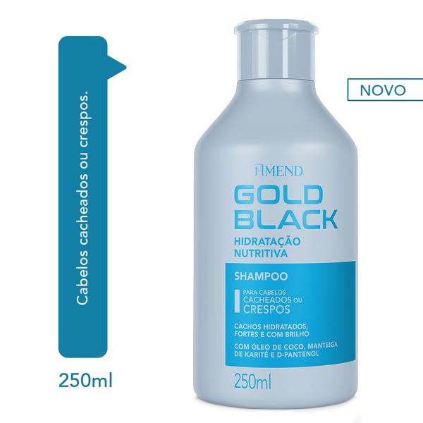 Imagem de Shampoo Amend Gold Black Hidratação Nutritiva 250ml