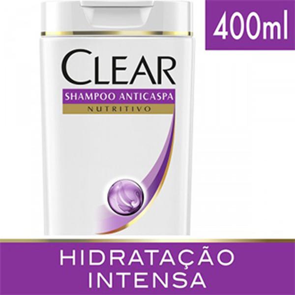 Imagem de Shampoo anti caspa clear women hiratação intensa 400 ml