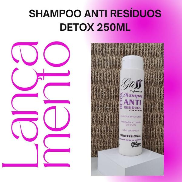 Imagem de Shampoo anti resíduos detox com aloe vera 250ml profissional