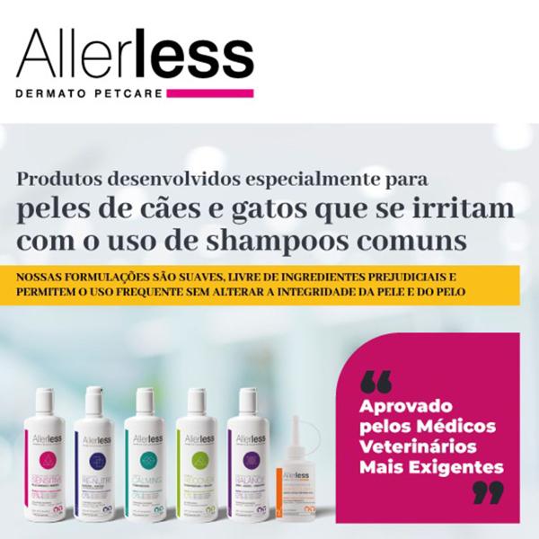 Imagem de Shampoo Antialérgico Recover Pele Pelos Sensíveis Cães Gatos Pets Tratamento Dermatológico Dermato Petcare Dermatite Tira Coceira 240 ML Allerless