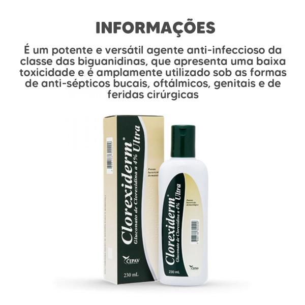 Imagem de Shampoo Antibacteriano Cães Gatos Clorexiderm Ultra 4% 230ml