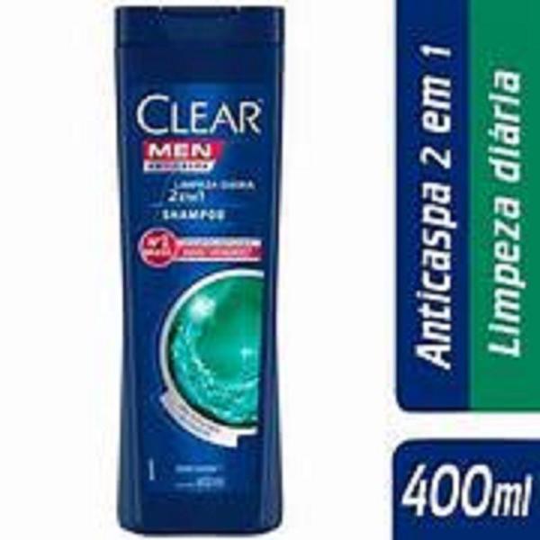 Imagem de Shampoo anticaspa clear 2 em 1 limpeza diária 400ml