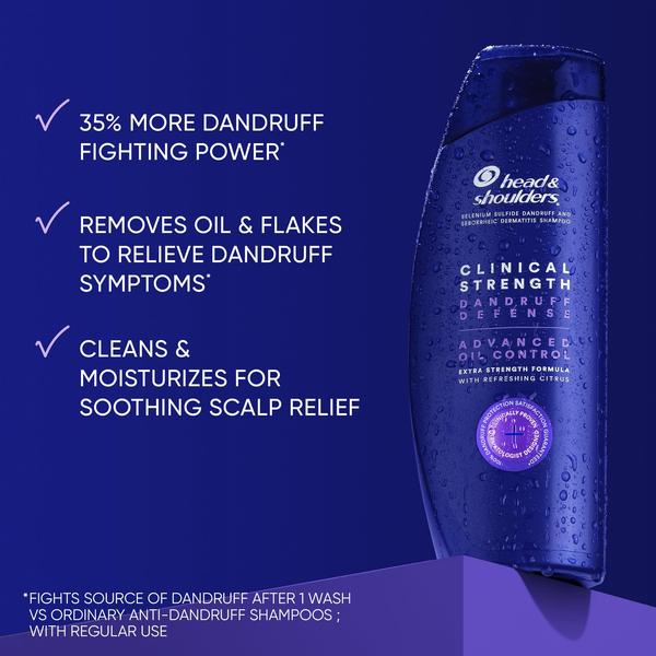 Imagem de Shampoo Anticaspa Clinicamente Forte com Controle de Óleo e Citrus Refrescante (13,5 oz)