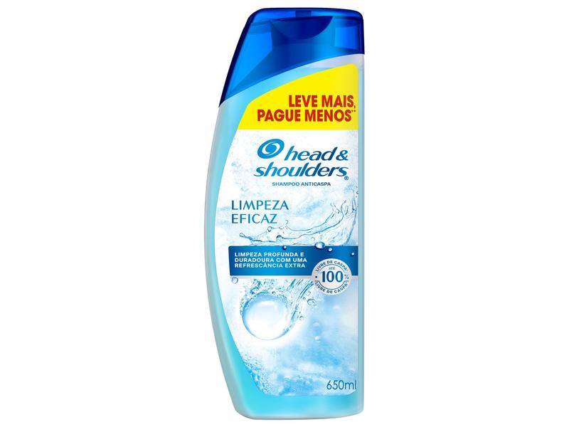Shampoo Anticaspa Head & Shoulders Limpeza Eficaz 650ml Shampoo Anticaspa Head & Shoulders Limpeza Eficaz 650ml