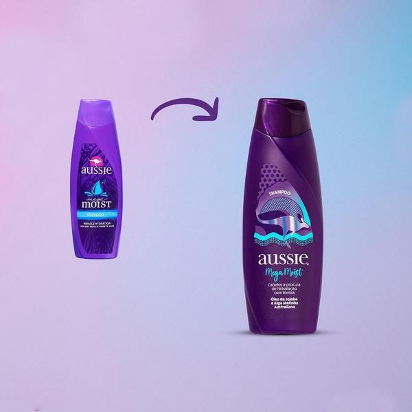 Imagem de Shampoo Aussie Mega Moist Super Hidratação 180ml