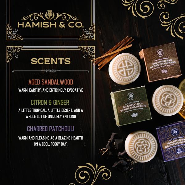 Imagem de Shampoo Bar Viori Hamish & Co. Sândalo envelhecido para homens 80g