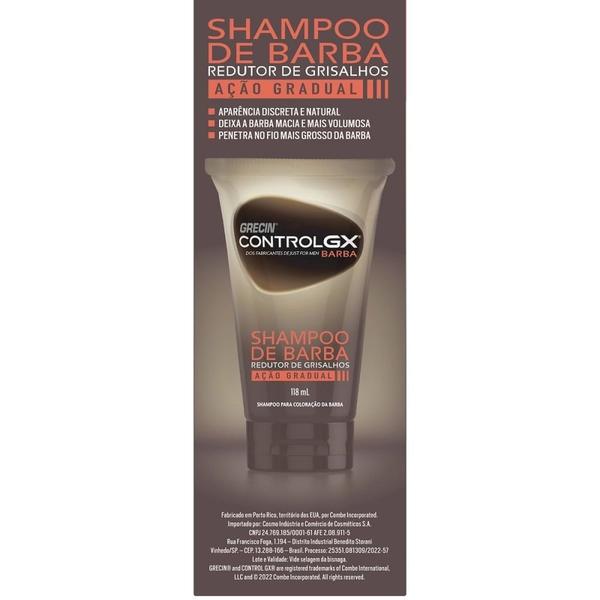 Imagem de Shampoo Barba Grecin Control GX Redutor de Grisalhos 118ml