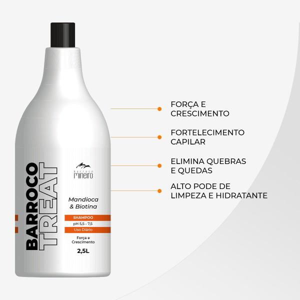 Imagem de Shampoo Barroco Mineiro Treat Mandioca E Biotina 2,5l