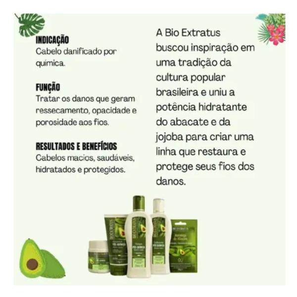 Imagem de Shampoo Bio Extratus Abacate e Jojoba 250Ml