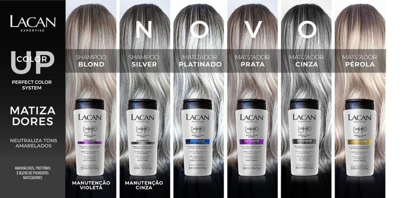 Imagem de Shampoo Blond Desamarelador Color Up Lacan 300ml Ef Violeta