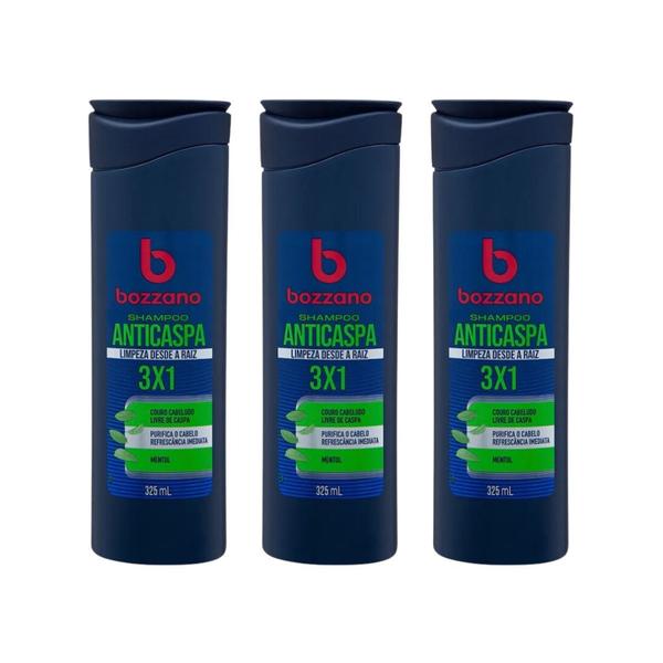 Imagem de Shampoo Bozzano Anticaspa 325ml - Kit C/ 3un