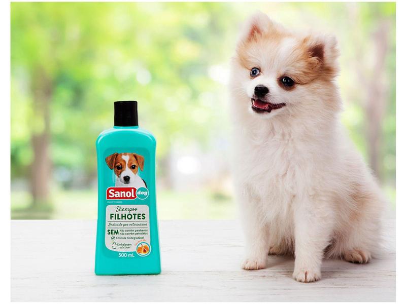 Imagem de Shampoo Cachorro e Gato Filhotes - Sanol Dog 500ml