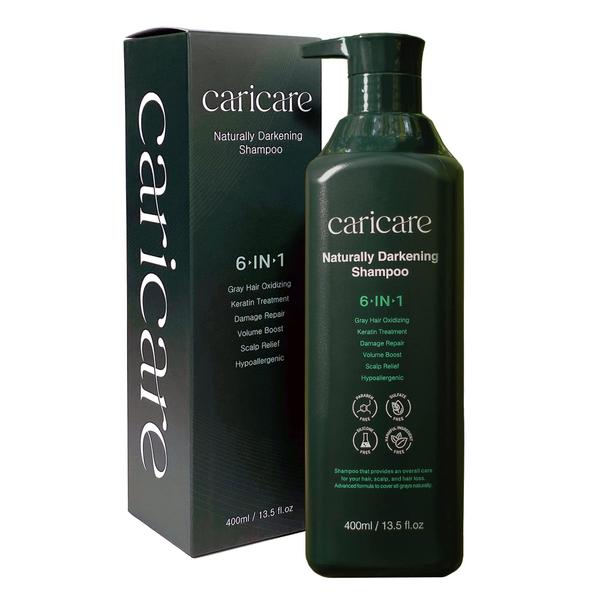 Imagem de Shampoo CARICARE Natural Hair Darken para cabelos grisalhos 400mL