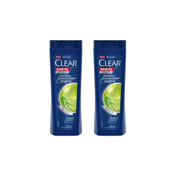 Imagem de Shampoo Clear 200Ml Masculino Controle Da Coçeira-Kit C/2Un