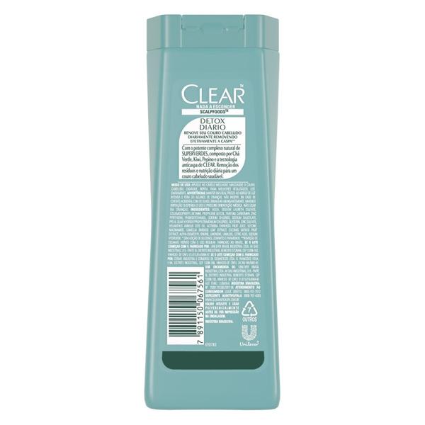 Imagem de Shampoo Clear Anticaspa Detox Diario Leve 400ml Pague 330ml