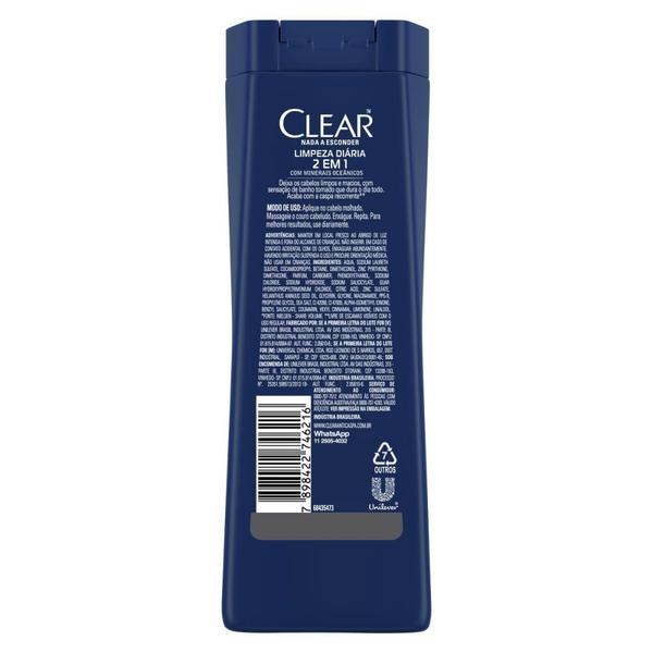 Imagem de Shampoo Clear Men Anticaspa Limpeza Diária 2 Em 1 200ml