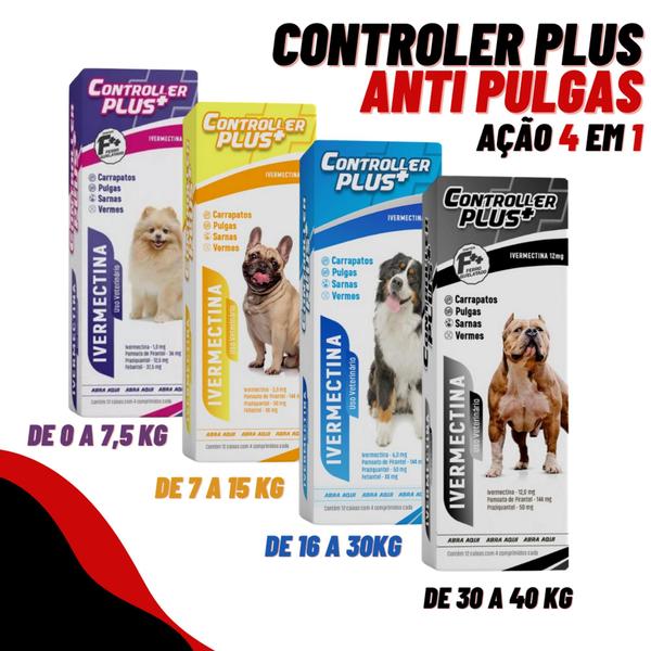 Imagem de Shampoo Clorexidina + 12 comp antipulga 30 a 40kg Controler