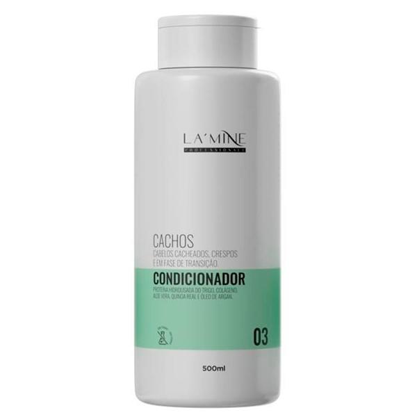 Imagem de Shampoo + Condicionador Cachos Cabelo Cacheado Lamine 500Ml