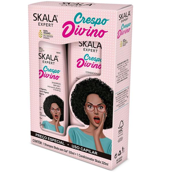 Imagem de Shampoo + condicionador crespo divino  kit skala 325ml