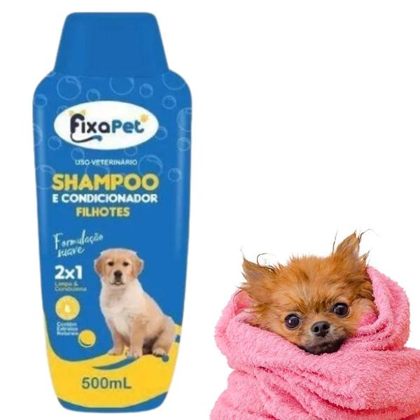 Imagem de Shampoo Condicionador Fixapet Cachorro Gato Banho Perfume