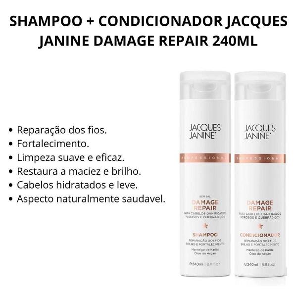 Imagem de Shampoo + Condicionador Jacques Janine Damage Repair 240Ml