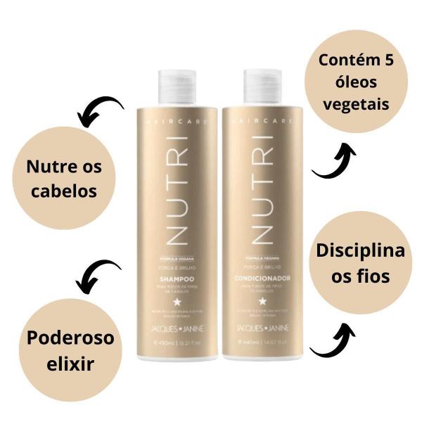 Imagem de Shampoo + Condicionador Jacques Janine Hair Care Nutri 440Ml