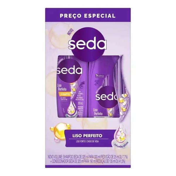 Imagem de Shampoo+Condicionador Liso Perfeito Seda 490ML