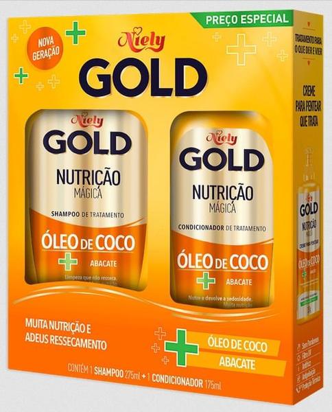 Imagem de Shampoo+ Condicionador Nutrição Poderosa Niely Gold 275ml+ 175ml