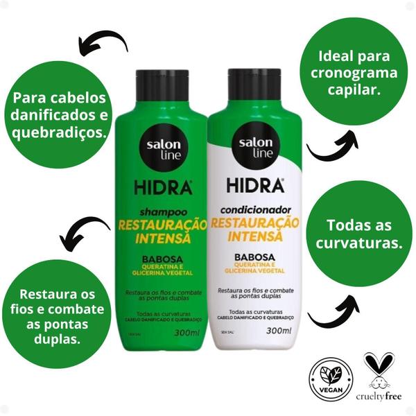 Imagem de Shampoo + Condicionador Salon Line Hidra Babosa Restauração Profunda 300ml