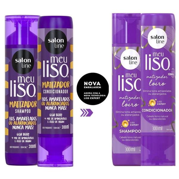 Imagem de Shampoo + Condicionador Salon Line Meu Liso Matizador