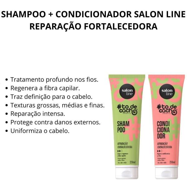 Imagem de Shampoo + Condicionador Salon Line Todecacho Reparação