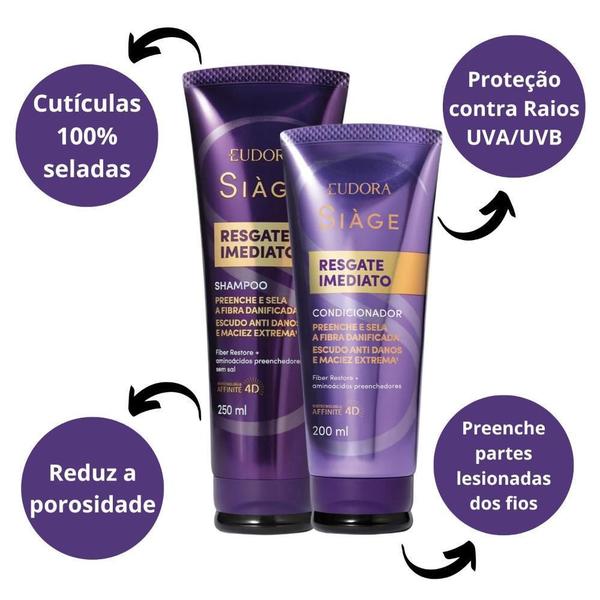 Imagem de Shampoo + Condicionador Siage Eudora Resgate Imediato