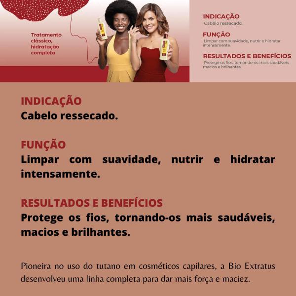 Imagem de Shampoo Condicionador Tutano Bio Extratus 1L + Kit Viagem