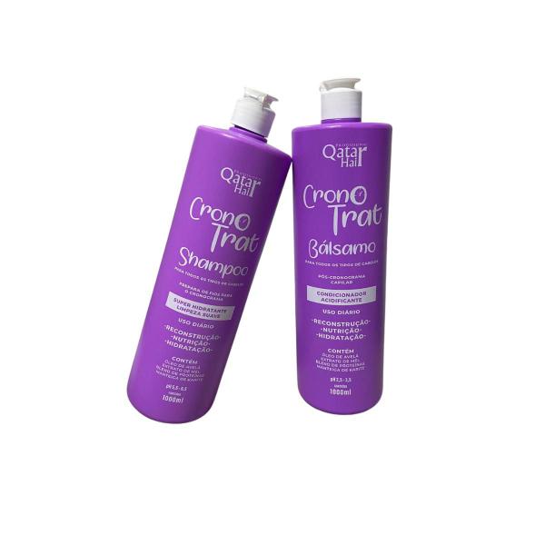 Imagem de Shampoo Cronotrat 1l + Condicionador Cronotrat 1l - Qatar Hair