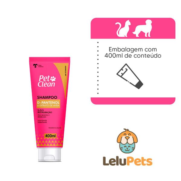 Imagem de Shampoo D-Pantenol Pet Clean Para Cães e Gatos 400ml