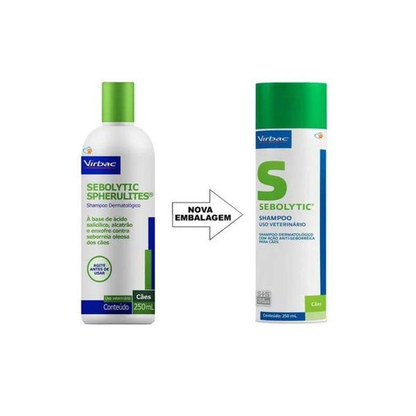 Imagem de Shampoo Dermatológico Sebolytic SIS para Cães 250ml - Virbac