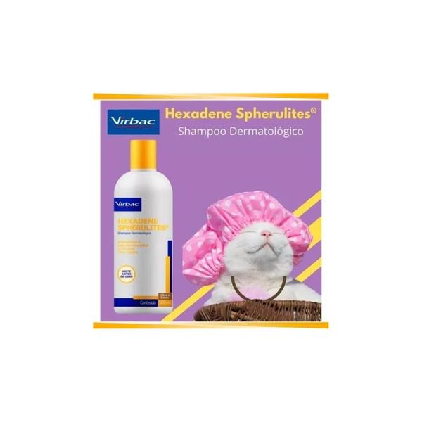 Imagem de Shampoo Dermatológico Virbac Hexadene Spherulites para Cães e Gatos 500ml