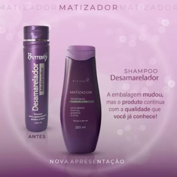 Imagem de Shampoo Desamarelador Cabelos Loiros 250Ml - Butterfly