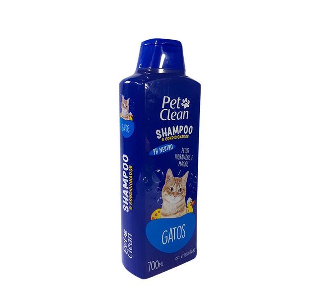 Imagem de Shampoo E Condicionador 2 Em 1 Gatos 700ml PH Balanceado Pet Clean